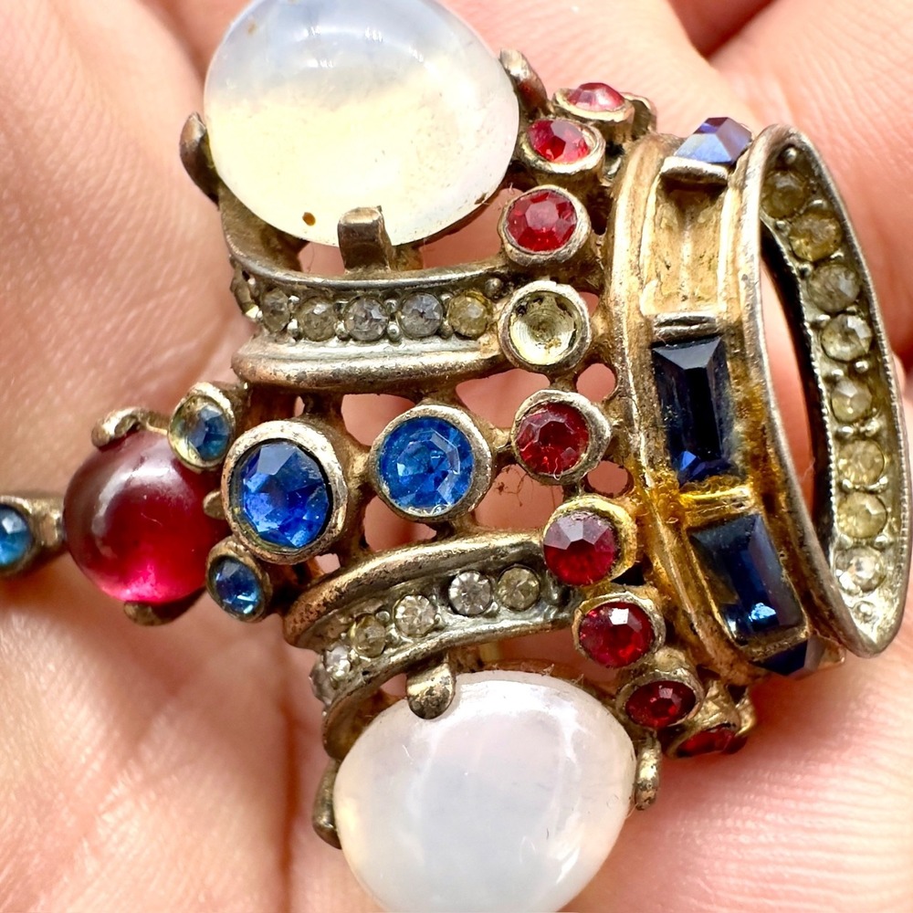 Vintage Trifari Jelly Belly Crown Pin Brooch Sterling Silver Alfred Filippe - Picture 16 of 16